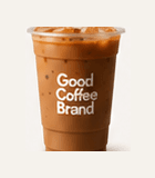 White iced coffee from Good Coffee Brand